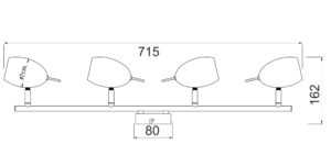 Φωτιστικό Σποτ Ράγα Χρώμιο 4xGU10 ACA DECOR  – MC1164