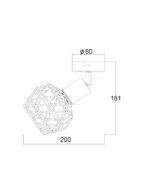 Σποτ I 1XE14 Μαύρο ΠΛΕΓΜΑ 12,5X9,5X15,5CM ACA DECOR  – MC15611B