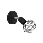 Σποτ I 1XE14 Μαύρο ΠΛΕΓΜΑ 12,5X9,5X15,5CM ACA DECOR  – MC15611B