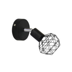 Σποτ I 1XE14 Μαύρο ΠΛΕΓΜΑ 12,5X9,5X15,5CM ACA DECOR – MC15611B