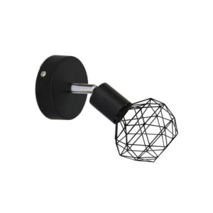 Σποτ I 1XE14 Μαύρο ΠΛΕΓΜΑ 12,5X9,5X15,5CM ACA DECOR  – MC15611B