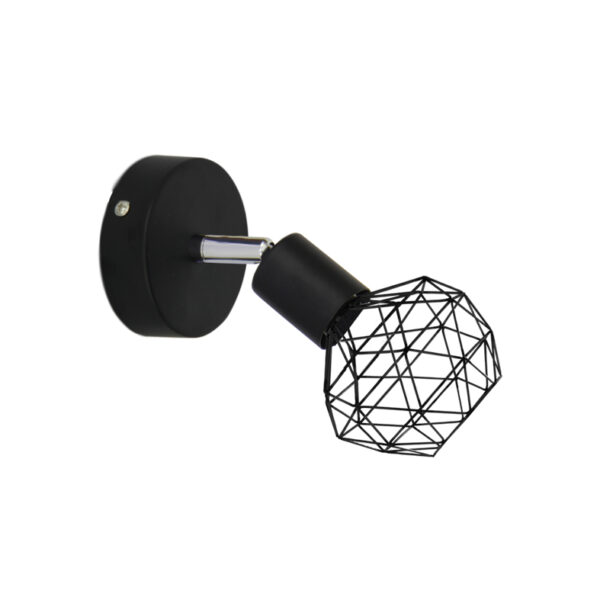 Σποτ I 1XE14 Μαύρο ΠΛΕΓΜΑ 12,5X9,5X15,5CM ACA DECOR  – MC15611B