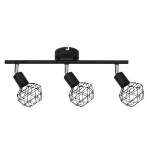 Σποτ III 3XE14 Μαύρο Πλέγμα ACA DECOR  – MC15613B