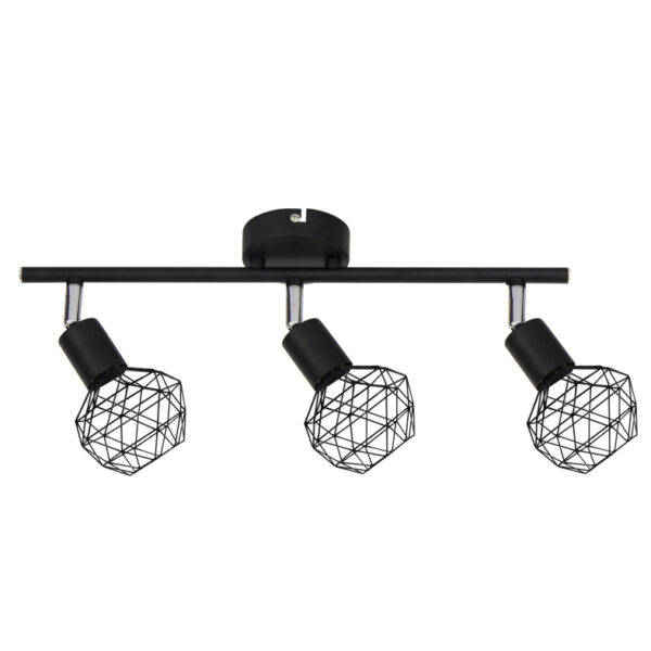Σποτ III 3XE14 Μαύρο Πλέγμα ACA DECOR  – MC15613B