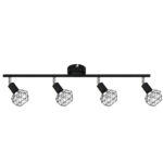 Σποτ IIII 4XE14 Μαύρο Πλέγμα ACA DECOR  – MC15614B