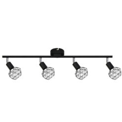 Σποτ IIII 4XE14 Μαύρο Πλέγμα ACA DECOR  – MC15614B