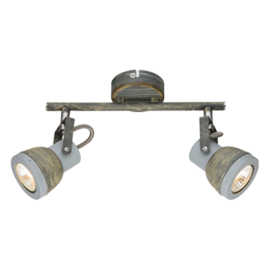 ACA DECOR  – Επίτοιχο Φωτιστικό 2ΧGU10 Μεταλλικό Απόχρωση Σκουριά 26Χ8Χ18,5cm