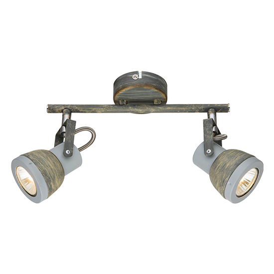 ACA DECOR  – Επίτοιχο Φωτιστικό 2ΧGU10 Μεταλλικό Απόχρωση Σκουριά 26Χ8Χ18,5cm