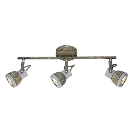 ACA DECOR   – Επίτοιχο Φωτιστικό 3ΧGU10 Μεταλλικό Απόχρωση Σκουριά 45Χ10Χ19cm