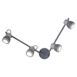 ACA DECOR   – Επίτοιχο Φωτιστικό 4ΧGU10 Μεταλλικό Απόχρωση Τσιμέντο 68Χ10Χ19cm