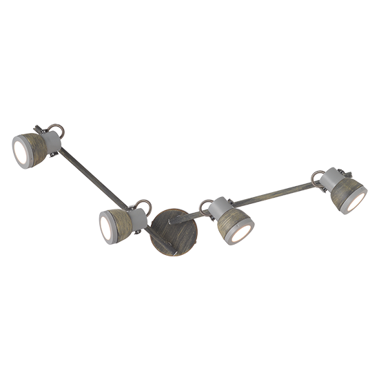 ACA DECOR   – Επίτοιχο Φωτιστικό 4ΧGU10 Μεταλλικό Απόχρωση Σκουριά 68Χ10Χ19cm