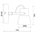 ACA DECOR  – Επίτοιχο Φωτιστικό 1ΧGU10 Τσιμέντο + Μέταλλο  Φ10ΧΗ16,5cm