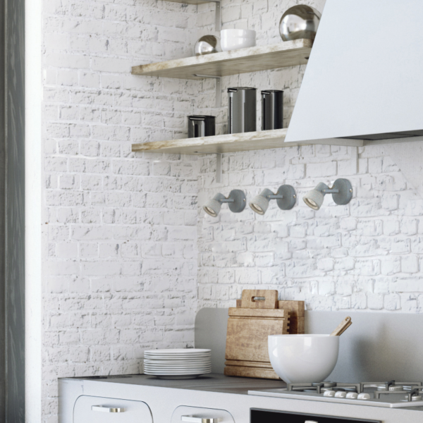 ACA DECOR  – Επίτοιχο Φωτιστικό 1ΧGU10 Τσιμέντο + Μέταλλο  Φ10ΧΗ16,5cm