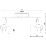 ACA DECOR  – Επίτοιχο Φωτιστικό 2ΧGU10 Τσιμέντο + Μέταλλο  MC171152