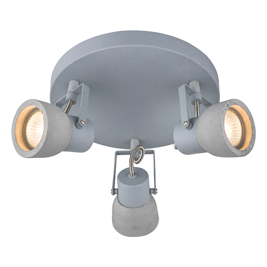 ACA DECOR   – Επίτοιχο Φωτιστικό 3ΧGU10 Τσιμέντο + Μέταλλο  Φ23ΧΗ16,5cm