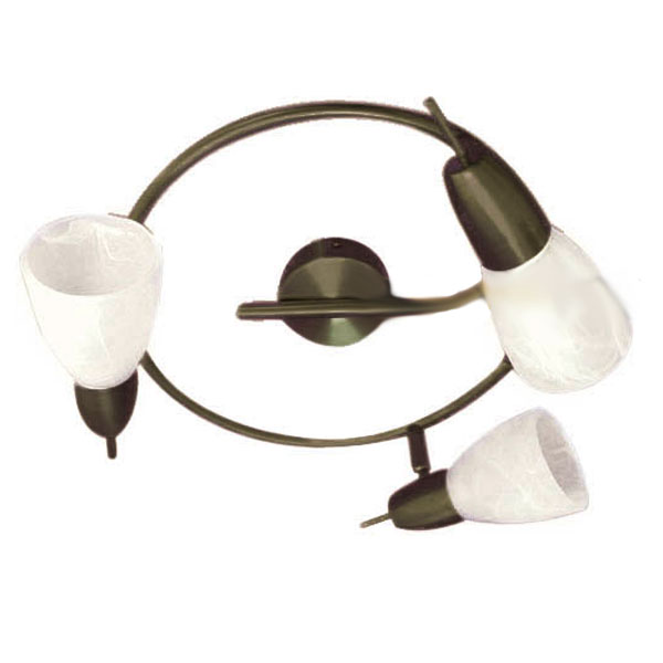 Φωτιστικό Σποτ Ροζέτα Μπρονζέ με Λευκό Γυαλί 1xE14 ACA DECOR – MC542GAB3E