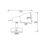 ΣΠΟΤ Ι ΓΥΑΛΙ ΝΙΚΕΛ ΜΑΤ  E14 KAMET ACA – MC542NM