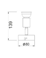 ΣΠΟΤ 1xGU10 ΜΑΥΡΟ MAT TRINITY ACA DECOR – MC634BK1