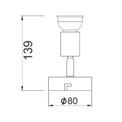 ΣΠΟΤ 1xGU10 ΜΑΥΡΟ MAT TRINITY ACA DECOR – MC634BK1