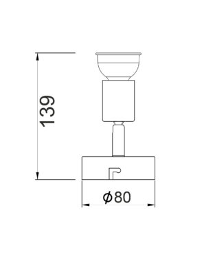 ΣΠΟΤ 1xGU10 ΜΑΥΡΟ MAT TRINITY ACA DECOR – MC634BK1