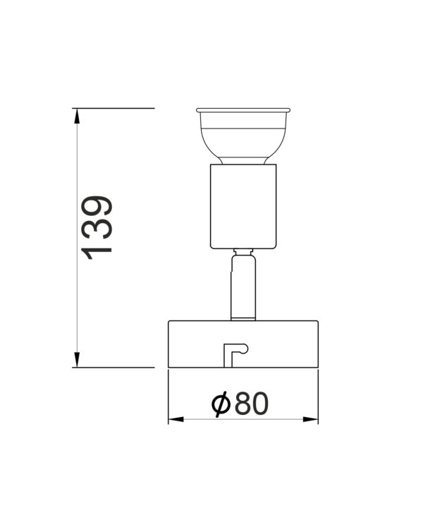 ΣΠΟΤ 1xGU10 ΜΑΥΡΟ MAT TRINITY ACA DECOR – MC634BK1