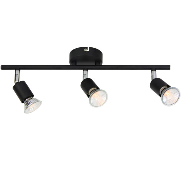 Σποτ III Μαύρο ΜΑΤ 3 Χ GU10 ACA DECOR  – MC634BK3