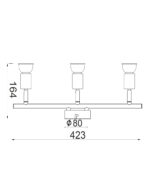 Σποτ III Μαύρο ΜΑΤ 3 Χ GU10 ACA DECOR  – MC634BK3