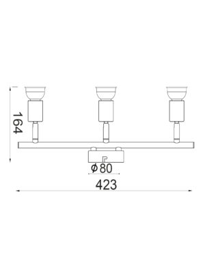 Σποτ III Μαύρο ΜΑΤ 3 Χ GU10 ACA DECOR  – MC634BK3