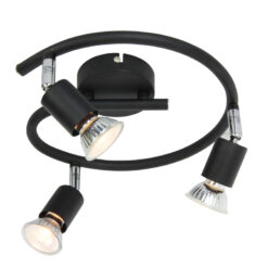 Σποτ III Ροζέτα Μαύρο ΜΑΤ 3 Χ GU10 ACA DECOR – MC634BK3G