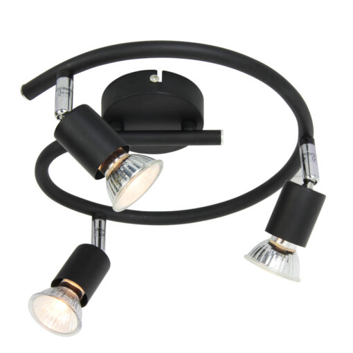 Σποτ III Ροζέτα Μαύρο ΜΑΤ 3 Χ GU10 ACA DECOR  – MC634BK3G