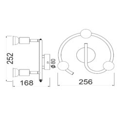 Σποτ III Ροζέτα Μαύρο ΜΑΤ 3 Χ GU10 ACA DECOR  – MC634BK3G