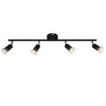 Σποτ IIII Μαύρο ΜΑΤ 4 Χ GU10 ACA DECOR  – MC634BK4