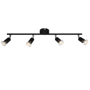 Σποτ IIII Μαύρο ΜΑΤ 4 Χ GU10 ACA DECOR  – MC634BK4