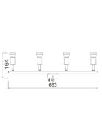 Σποτ IIII Μαύρο ΜΑΤ 4 Χ GU10 ACA DECOR  – MC634BK4