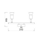 Σποτ 2ΧGU10 Μεταλλικό Γυαλιστό Χρυσό ACA DECOR – MC634PB2