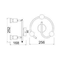 Σποτ 3ΧGU10 Ροζέτα Μεταλλικό Γυαλιστό Χρυσό ACA DECOR – MC634PB3G