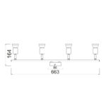 Σποτ 4ΧGU10 Μεταλλικό Γυαλιστό Χρυσό  ACA DECOR  – MC634PB4
