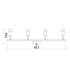 Σποτ 4ΧGU10 Μεταλλικό Γυαλιστό Χρυσό  ACA DECOR  – MC634PB4