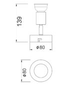 Φωτιστικό Σποτ Ασημί 1xGU10 ACA DECOR – MC634SL1