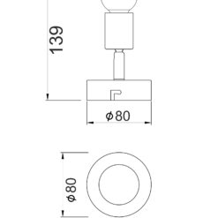 Φωτιστικό Σποτ Ασημί 1xGU10 ACA DECOR – MC634SL1