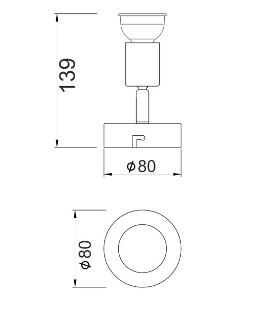 Φωτιστικό Σποτ Ασημί 1xGU10 ACA DECOR – MC634SL1