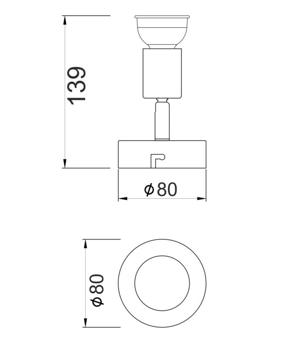 Φωτιστικό Σποτ Ασημί 1xGU10 ACA DECOR – MC634SL1