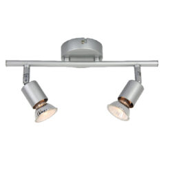 Φωτιστικό Σποτ Ράγα Ασημί 2xGU10 ACA DECOR – MC634SL2
