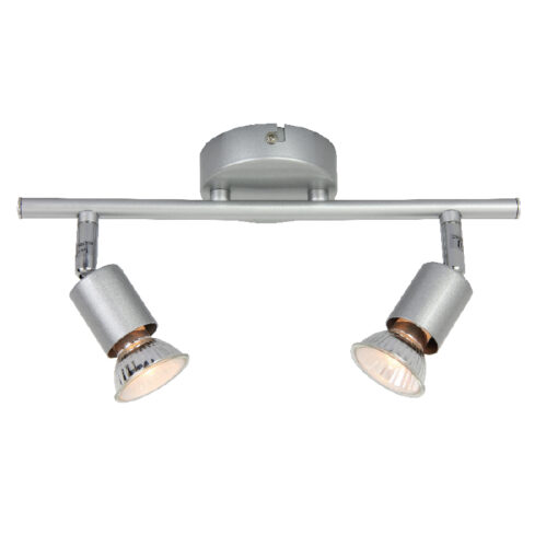 Φωτιστικό Σποτ Ράγα Ασημί 2xGU10 ACA DECOR – MC634SL2