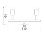 Φωτιστικό Σποτ Ράγα Ασημί 2xGU10 ACA DECOR – MC634SL2