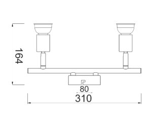 Φωτιστικό Σποτ Ράγα Ασημί 2xGU10 ACA DECOR – MC634SL2