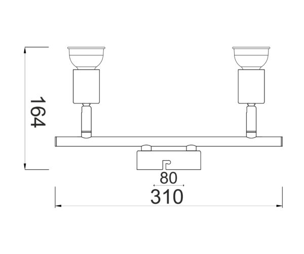 Φωτιστικό Σποτ Ράγα Ασημί 2xGU10 ACA DECOR – MC634SL2