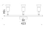 Φωτιστικό Σποτ Ράγα Ασημί 3xGU10 ACA DECOR – MC634SL3