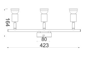Φωτιστικό Σποτ Ράγα Ασημί 3xGU10 ACA DECOR – MC634SL3