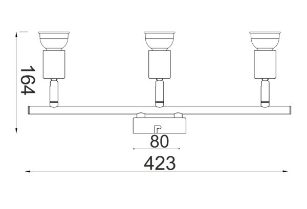 Φωτιστικό Σποτ Ράγα Ασημί 3xGU10 ACA DECOR – MC634SL3